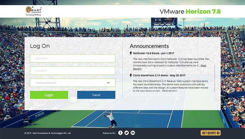 Customization demo for VMware Horizon View 7.8 has been live now