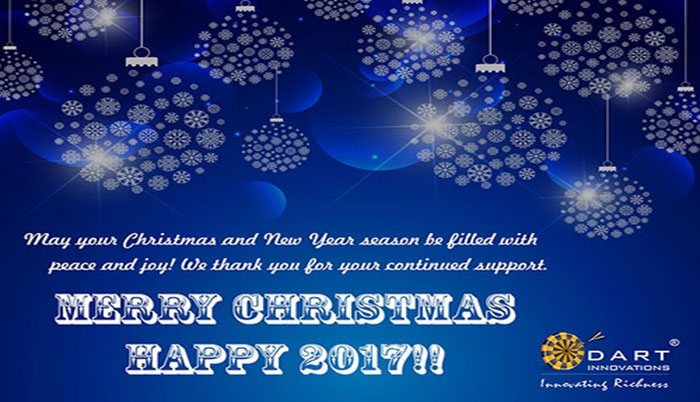 Dart Innovations wishes Merry Christmas and Happy New Year!!