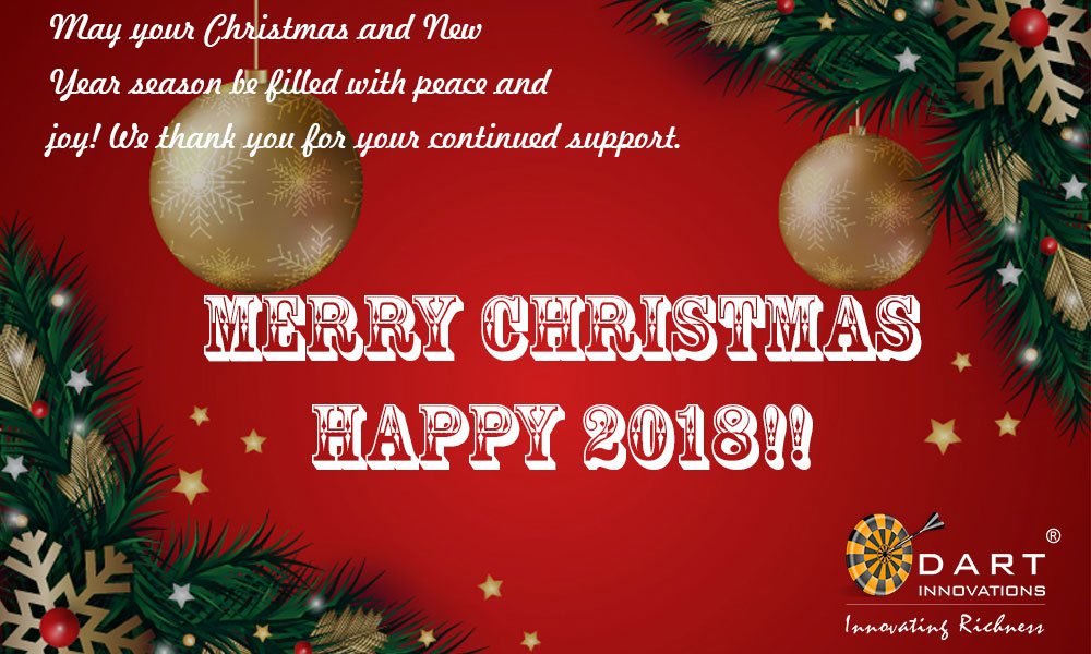 Dart Innovations Wishes Merry Christmas and Happy New Year 2018