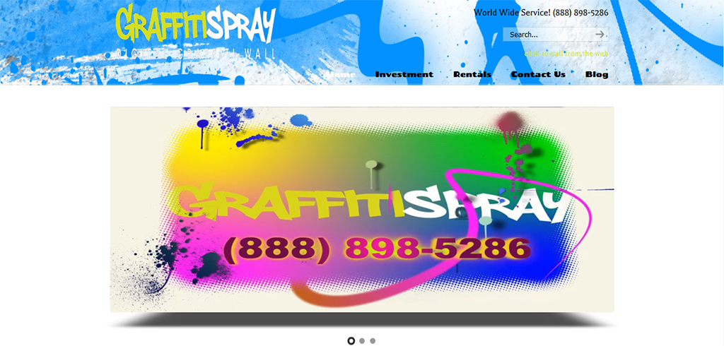 Graffiti Spray – WordPress digital graffiti wall entertainment website
