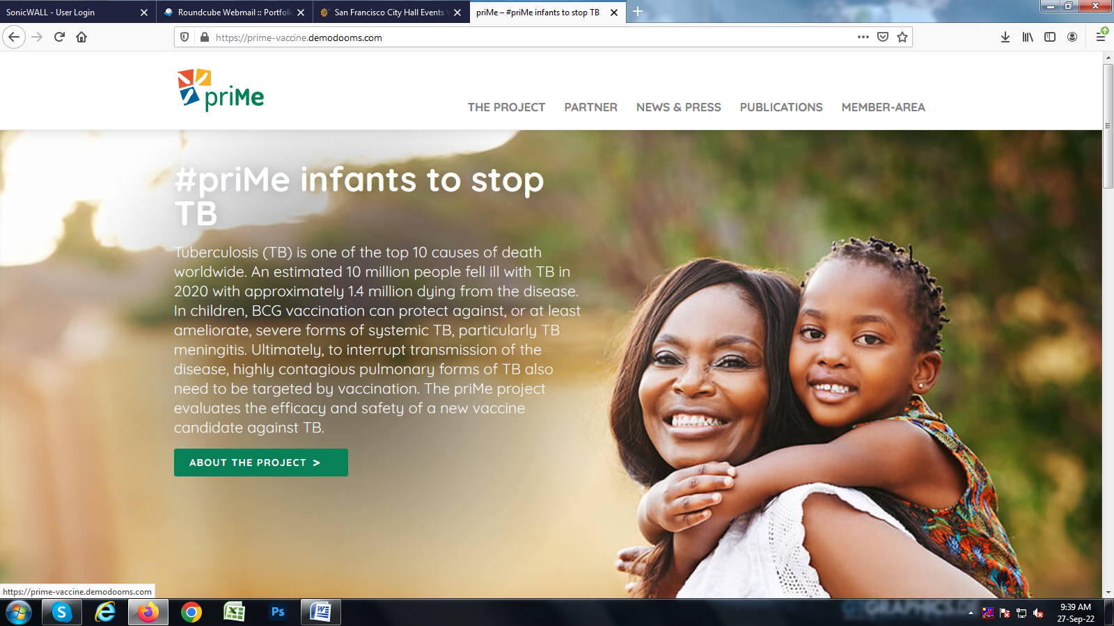 Prime Vaccine  – WordPress website