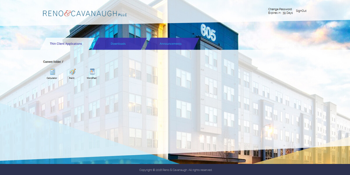 Microsoft Remote Desktop Web Access 2016