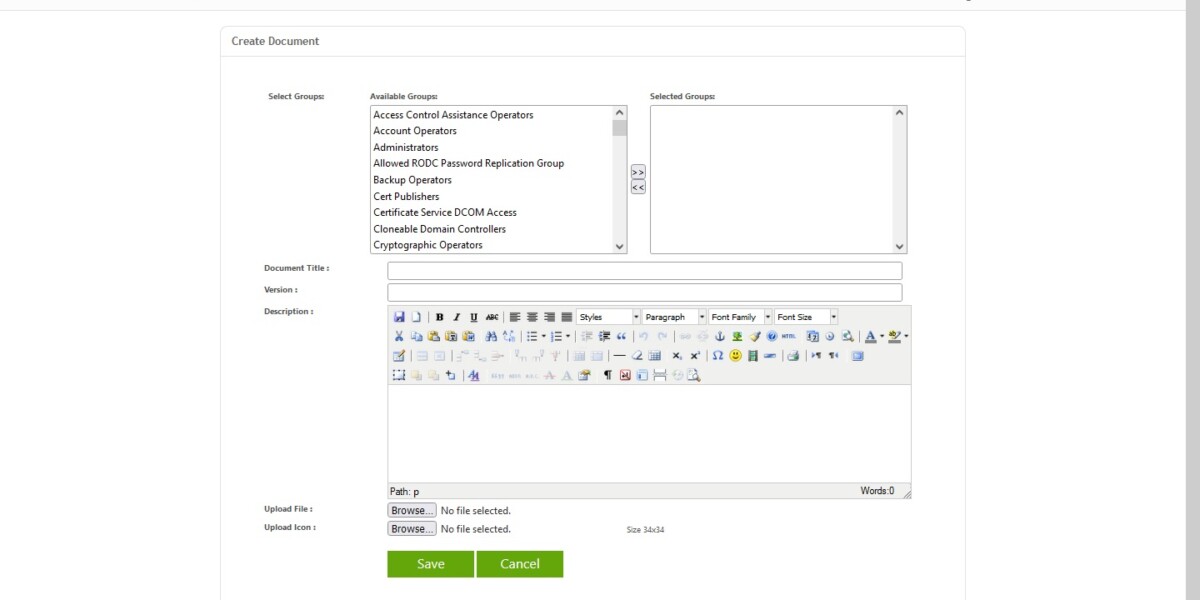 IAdmin – Create Documents IAdmin – Create Documents