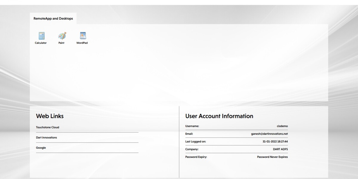 Touchstone – RD Web Access 2019 After Login Touchstone – RD Web Access 2019 After Login