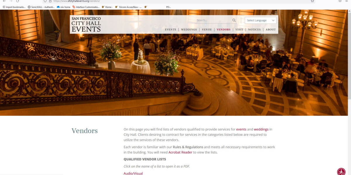 San Francisco City Hall Events vendors San Francisco City Hall Events vendors